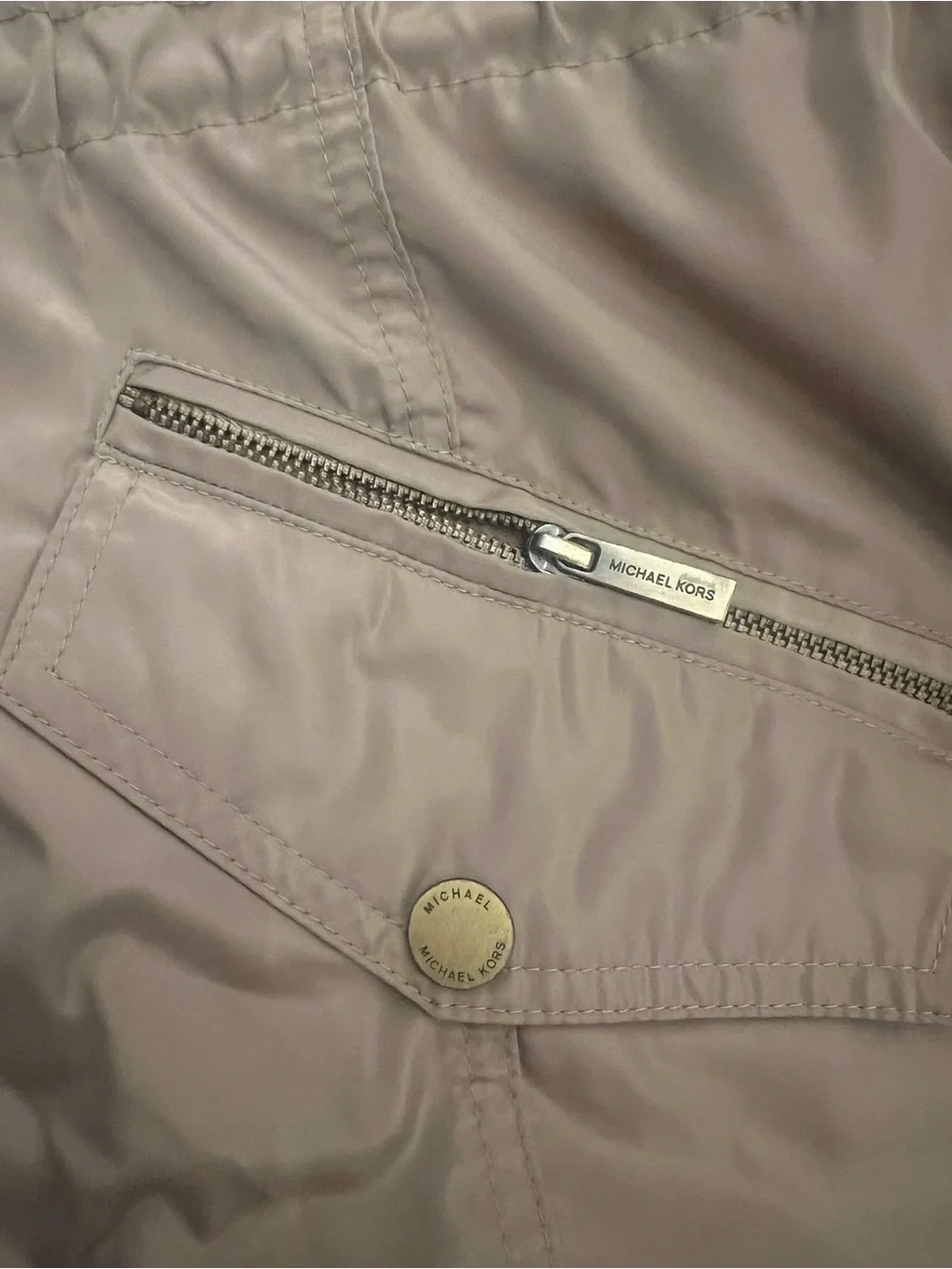 Michael Kors Taupe Hooded Jacket